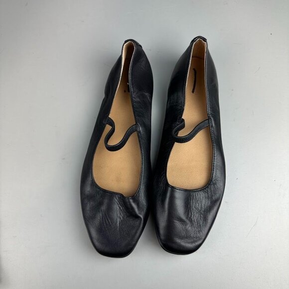 Madewell The Greta Ballet Flat in True Black - Picture 3 of 7